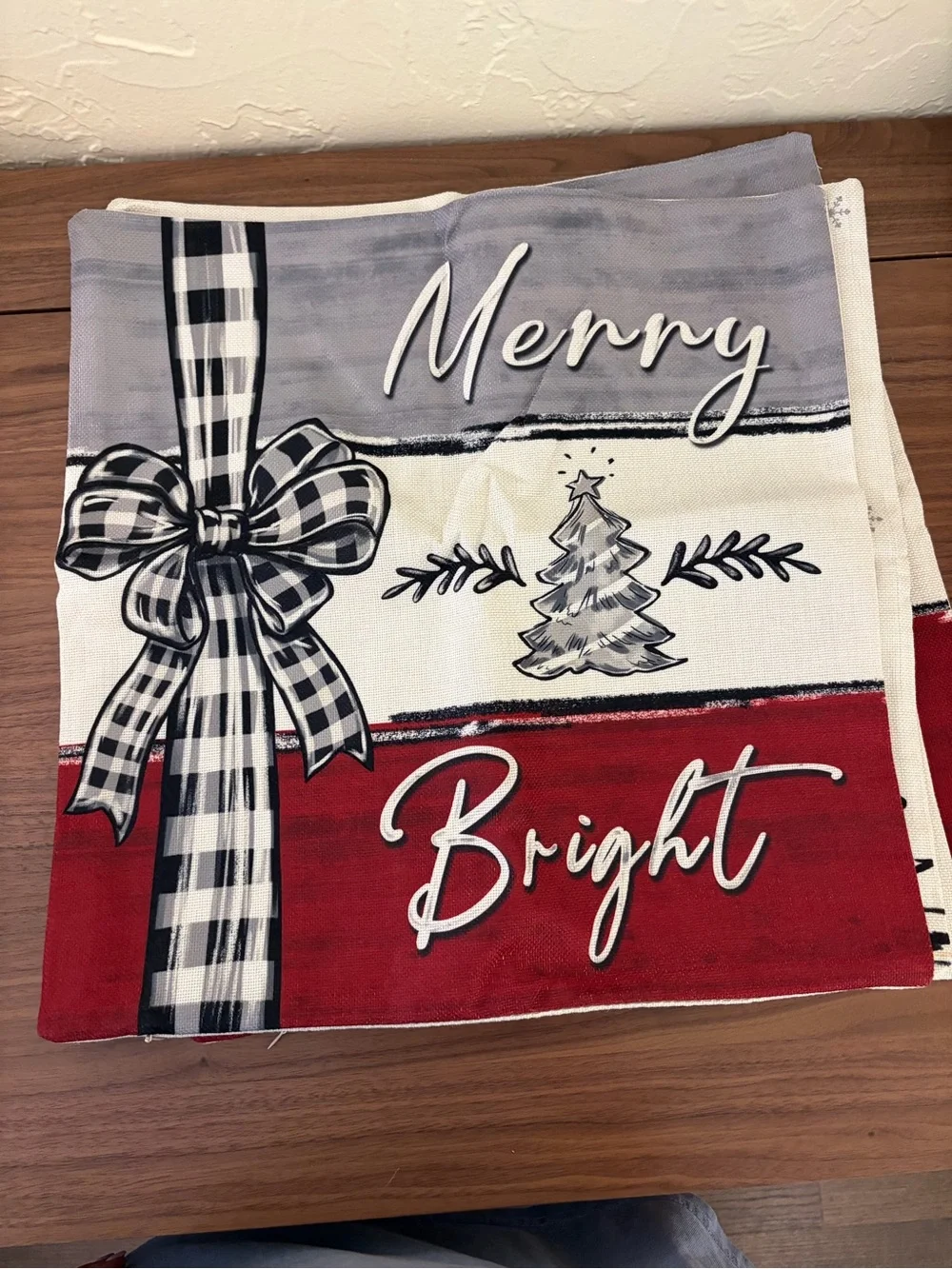 Set of 4 Christmas Throw Pillow Covers 18x18